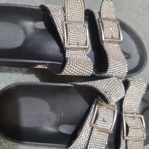 Steve Madden Silver Studded Sandals